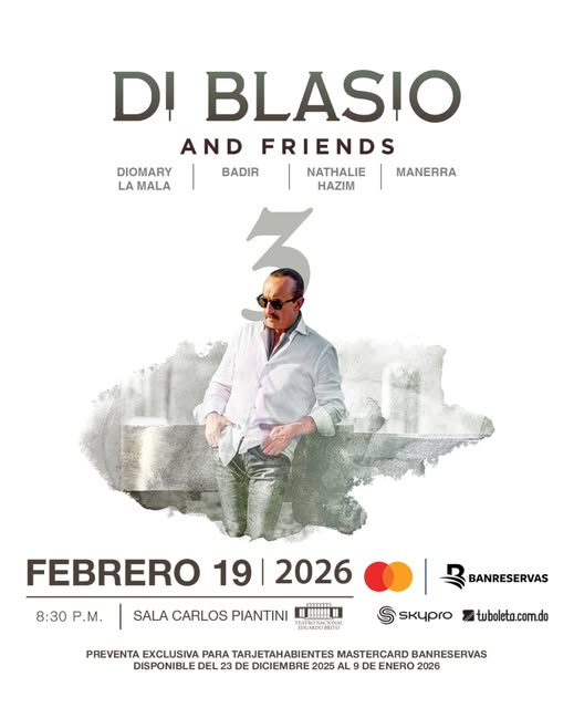 Di Blasio & Friends Vol. 3 llega al Teatro Nacional en 2026