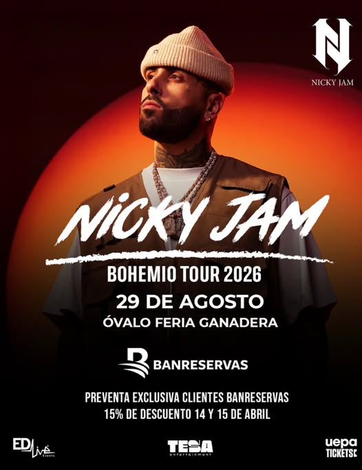 Nicky Jam llega con “Vamos Hacer Travesuras” este 29 de agosto al Óvalo Feria Ganadera